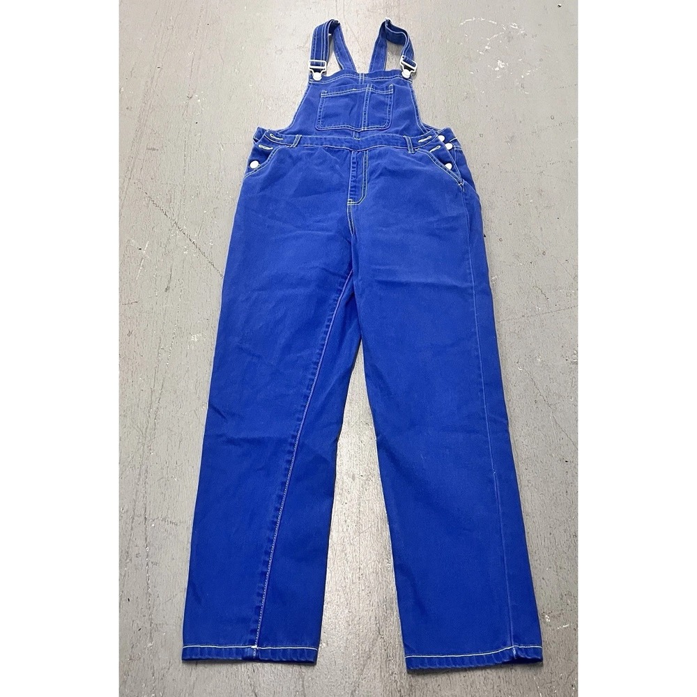 Forever 21 Los Angeles Women's Royal Blue Overalls Medium Size 32x26 Casual